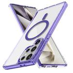 For Samsung Galaxy S24 Ultra 5G Ice Color Magnetic Series TPU Hybrid Acrylic Magsafe Phone Case(Purple)