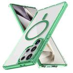 For Samsung Galaxy S24 Ultra 5G Ice Color Magnetic Series TPU Hybrid Acrylic Magsafe Phone Case(Green)