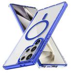 For Samsung Galaxy S24 Ultra 5G Ice Color Magnetic Series TPU Hybrid Acrylic Magsafe Phone Case(Gemstone Blue)