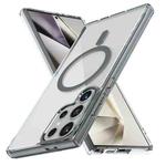 For Samsung Galaxy S24 Ultra 5G Ice Color Magnetic Series TPU Hybrid Acrylic Magsafe Phone Case(Gray)