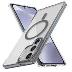 For Samsung Galaxy S24+ 5G Ice Color Magnetic Series TPU Hybrid Acrylic Magsafe Phone Case(Gray)