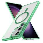 For Samsung Galaxy S23 FE 5G Ice Color Magnetic Series TPU Hybrid Acrylic Magsafe Phone Case(Green)