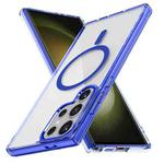 For Samsung Galaxy S23 Ultra 5G Ice Color Magnetic Series TPU Hybrid Acrylic Magsafe Phone Case(Gemstone Blue)