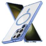 For Samsung Galaxy S23 Ultra 5G Ice Color Magnetic Series TPU Hybrid Acrylic Magsafe Phone Case(Yuanfeng Blue)
