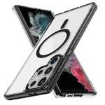 For Samsung Galaxy S22 Ultra 5G Ice Color Magnetic Series TPU Hybrid Acrylic Magsafe Phone Case(Black)
