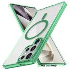 For Samsung Galaxy S24 FE 5G Ice Color Magnetic Series TPU Hybrid Acrylic Magsafe Phone Case(Green)