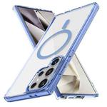 For Samsung Galaxy S24 FE 5G Ice Color Magnetic Series TPU Hybrid Acrylic Magsafe Phone Case(Yuanfeng Blue)