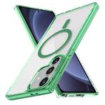 For Samsung Galaxy S25+ 5G Ice Color Magnetic Series TPU Hybrid Acrylic Magsafe Phone Case(Green)