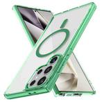 For Samsung Galaxy S25 Ultra 5G Ice Color Magnetic Series TPU Hybrid Acrylic Magsafe Phone Case(Green)
