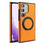 For Samsung Galaxy S22+ 5G Yashi 360 Degree Rotating MagSafe Bracket Phone Case(Orange)