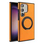 For Samsung Galaxy S23+ 5G Yashi 360 Degree Rotating MagSafe Bracket Phone Case(Orange)