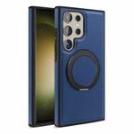 For Samsung Galaxy S23 Ultra 5G Yashi 360 Degree Rotating MagSafe Bracket Phone Case(Blue)
