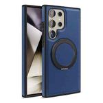 For Samsung Galaxy S25 Ultra 5G Yashi 360 Degree Rotating MagSafe Bracket Phone Case(Blue)