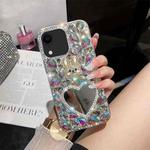 For iPhone XR Diamond Mirror Bunny Handmade PC Phone Case(Colorful Love Mirror)