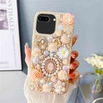 For iPhone 7 Plus / 8 Plus Diamond Inlaid Rose PC Phone Case(Yellow)