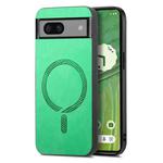 For Google Pixel 7 Retro Magsafe Magnetic PU Back Cover Phone Case(Green)