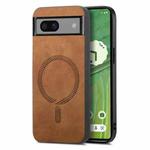 For Google Pixel 7 Retro Magsafe Magnetic PU Back Cover Phone Case(Brown)