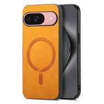 For Google Pixel 10 Retro Magsafe Magnetic PU Back Cover Phone Case(Yellow)