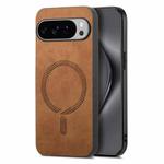 For Google Pixel 10 Pro XL Retro Magsafe Magnetic PU Back Cover Phone Case(Brown)