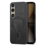 For Sony Xperia 1 VI Retro Magsafe Magnetic PU Back Cover Phone Case(Black)