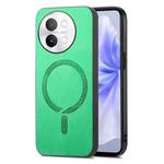 For vivo S18e 5G Retro Magsafe Magnetic PU Back Cover Phone Case(Green)