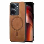 For vivo iQOO Neo9 / Neo9 Pro 5G Retro Magsafe Magnetic PU Back Cover Phone Case(Brown)