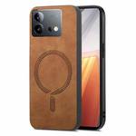 For vivo iQOO Neo8 /8 Pro Retro Magsafe Magnetic PU Back Cover Phone Case(Brown)