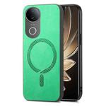 For vivo S20 Retro Magsafe Magnetic PU Back Cover Phone Case(Green)