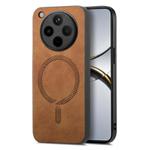 For OPPO Find X8 Pro Retro Magsafe Magnetic PU Back Cover Phone Case(Brown)