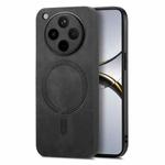For OPPO Find X8 Pro Retro Magsafe Magnetic PU Back Cover Phone Case(Black)