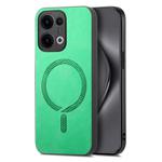 For OPPO Reno13 5G Retro Magsafe Magnetic PU Back Cover Phone Case(Green)