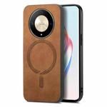 For Honor X50 Pro 5G Retro Magsafe Magnetic PU Back Cover Phone Case(Brown)