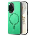 For Honor 100 Pro Retro Magsafe Magnetic PU Back Cover Phone Case(Green)