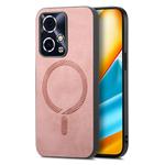 For Honor 90 GT 5G Retro Magsafe Magnetic PU Back Cover Phone Case(Pink)