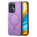 For Honor 90 GT 5G Retro Magsafe Magnetic PU Back Cover Phone Case(Purple)