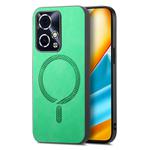 For Honor 90 GT 5G Retro Magsafe Magnetic PU Back Cover Phone Case(Green)