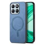 For Honor X8b Retro Magsafe Magnetic PU Back Cover Phone Case(Blue)