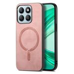 For Honor X8b Retro Magsafe Magnetic PU Back Cover Phone Case(Pink)