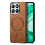 For Honor X8b Retro Magsafe Magnetic PU Back Cover Phone Case(Brown)
