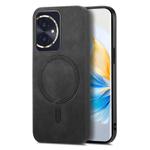 For Honor 100 Retro Magsafe Magnetic PU Back Cover Phone Case(Black)