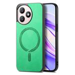 For Honor X50i+ Retro Magsafe Magnetic PU Back Cover Phone Case(Green)