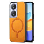 For Honor Play 50 Plus 5G Retro Magsafe Magnetic PU Back Cover Phone Case(Yellow)