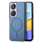 For Honor Play 50 Plus 5G Retro Magsafe Magnetic PU Back Cover Phone Case(Blue)