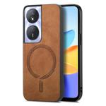 For Honor Play 50 Plus 5G Retro Magsafe Magnetic PU Back Cover Phone Case(Brown)