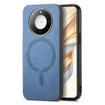 For Honor X50 Retro Magsafe Magnetic PU Back Cover Phone Case(Blue)