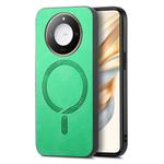 For Honor X50 Retro Magsafe Magnetic PU Back Cover Phone Case(Green)