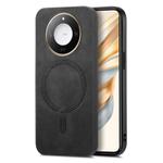 For Honor X50 Retro Magsafe Magnetic PU Back Cover Phone Case(Black)
