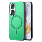 For Honor 90 Retro Magsafe Magnetic PU Back Cover Phone Case(Green)