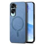 For Honor X50i Retro Magsafe Magnetic PU Back Cover Phone Case(Blue)