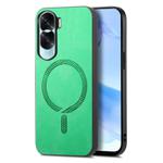 For Honor X50i Retro Magsafe Magnetic PU Back Cover Phone Case(Green)